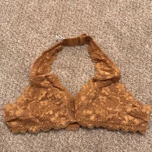 Mustard halter bralette